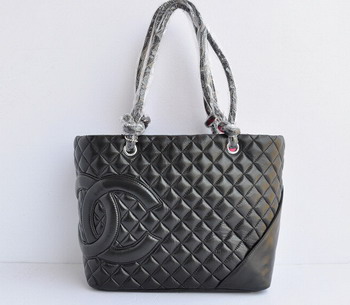 Replica Chanel Cambon Ligne Large Tote Bag 25169 Black On Sale
